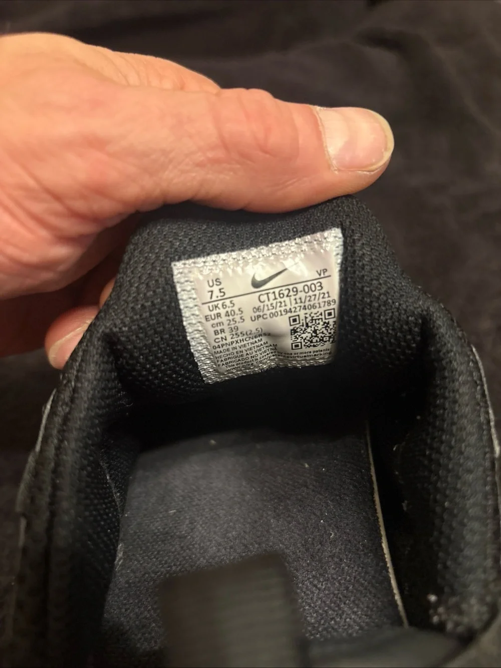 Nike Air Zoom Pulse Triple Black Slip On Nursing Shoes Mens 7.5 C Pics 4 Cond